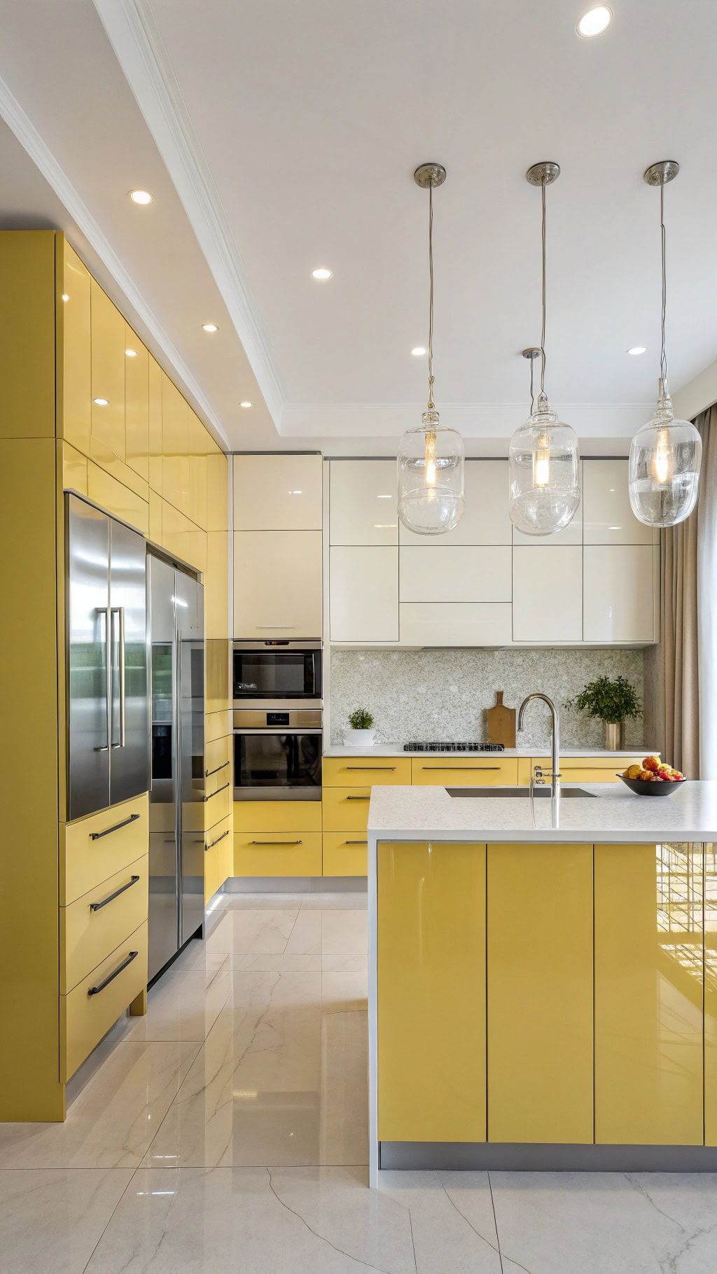 Parallel German-Hardware Kitchen with Under-Cabinet Warm LED Sensor Strip Lights #49